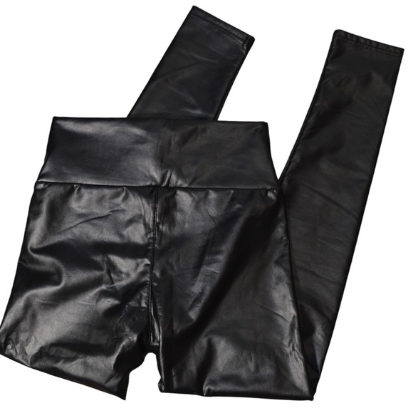 Ginasy Faux Leather Leggings Tummy Control Stretch High Waist Small NWT - Picture 1 of 7